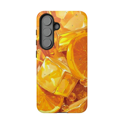 Citrus Splash Samsung Galaxy  Case – Bright Orange Slices & Ice, Dual-Layer Protection