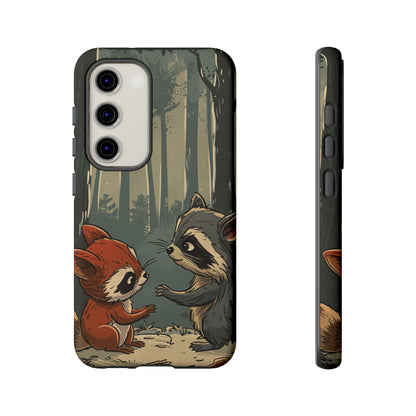 Whimsical Woodland Raccoons Phone Case