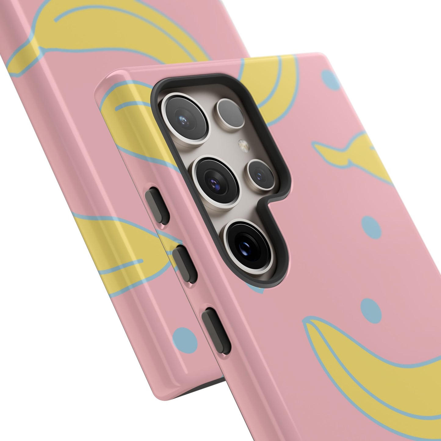 Pink Banana Pop Samsung Galaxy Case – Cute Pastel Design with Fun Retro Vibe