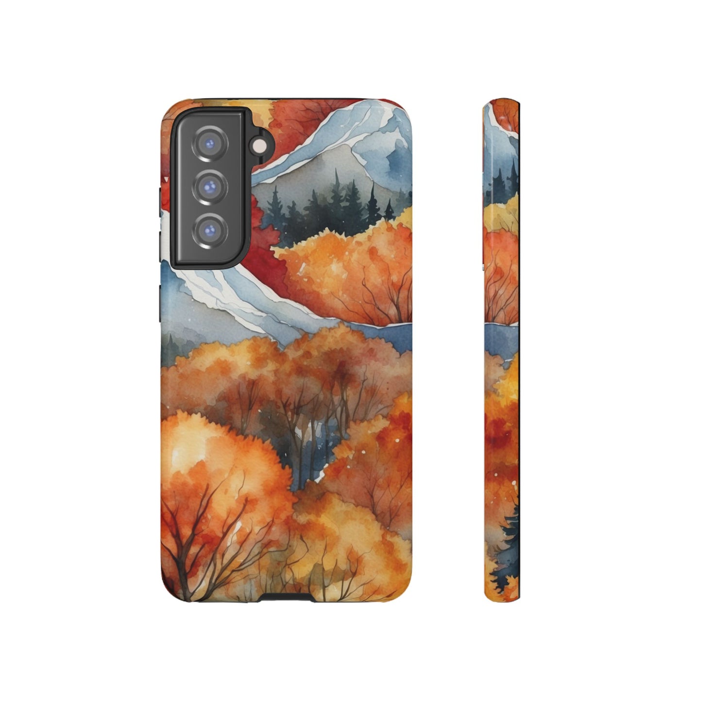 Autumn Mountain Forest Watercolor - Samsung Galaxy Case