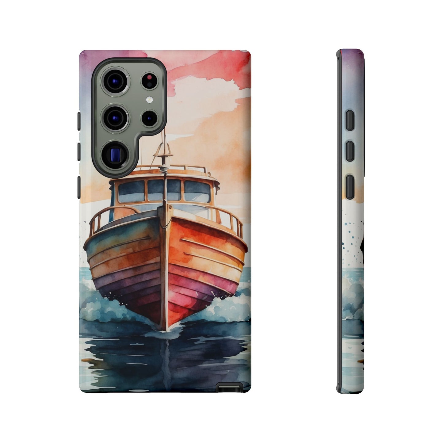 Sunset Sail Watercolor Boat – Samsung Galaxy Series Case