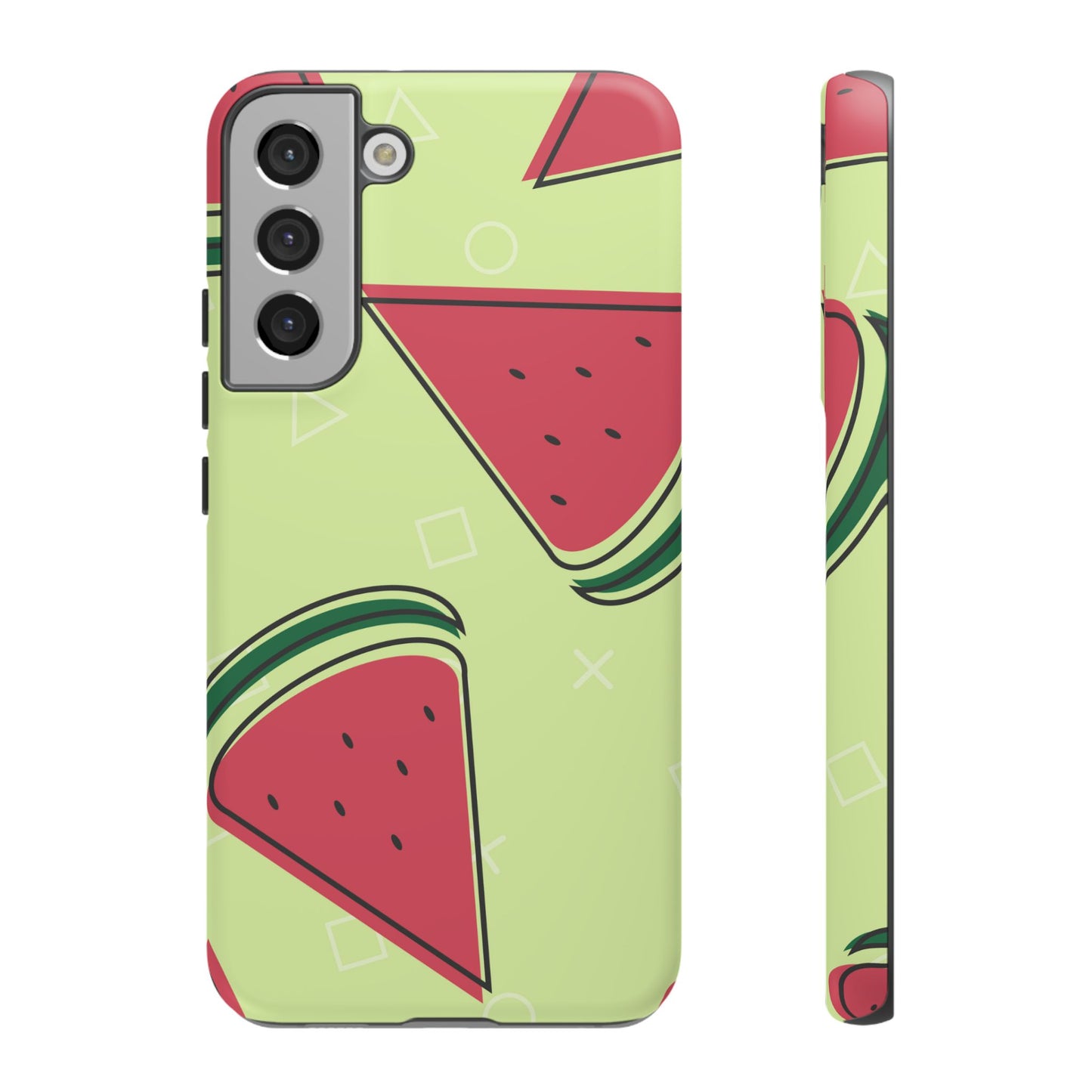 Watermelon Slice Samsung Galaxy Case – Fresh & Fun Design with Retro Geometric Pattern