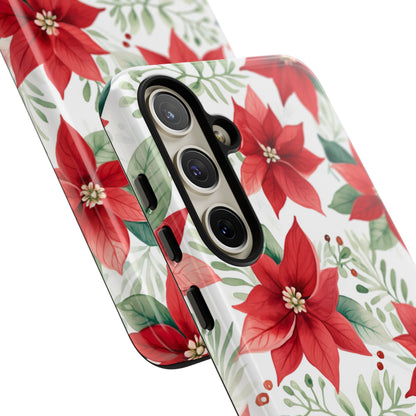 Festive Poinsettia Holiday Pattern – Samsung Galaxy Series Case