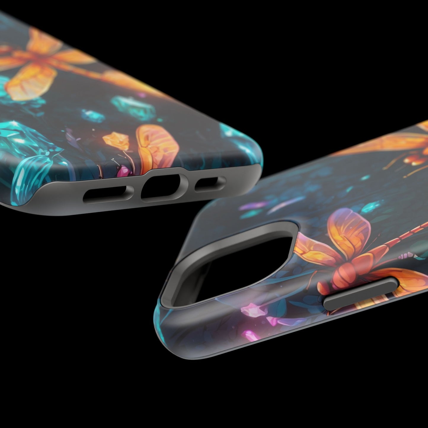 Mystical Dragonflies & Crystals – MagSafe iPhone Series Case