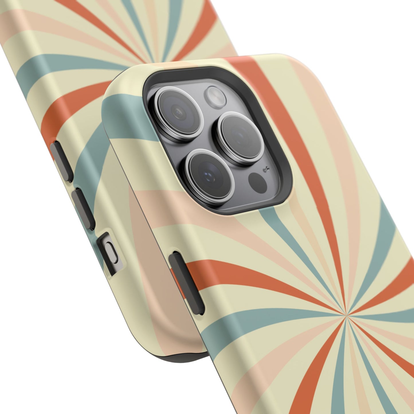 Retro Swirl MagSafe iPhone Case – Durable, Vintage-Inspired Design with Dual-Layer Protection