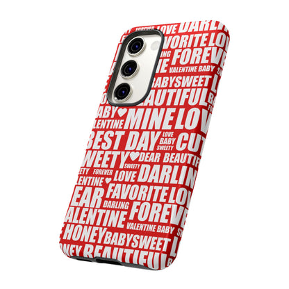 Valentine's Love Typography Samsung Galaxy Case