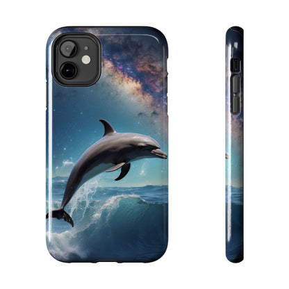 Dolphin Galaxy Splash - iPhone Case