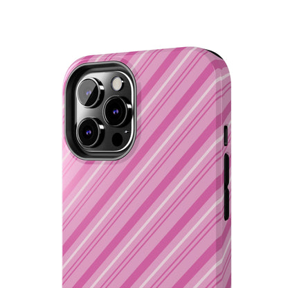 iPhone Case - Pretty in Pink Stripes Design