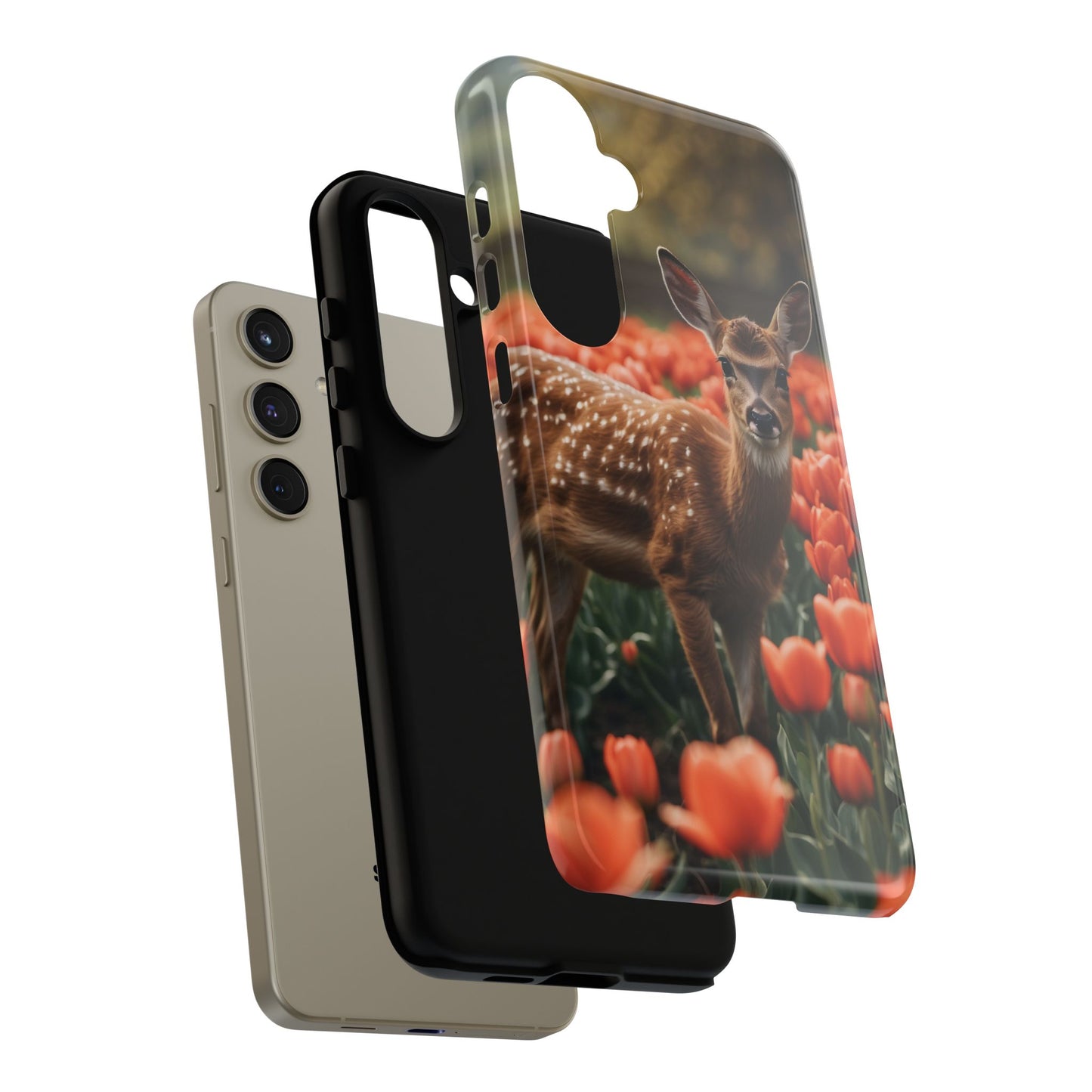 Fawn Among Tulips Samsung Galaxy Case