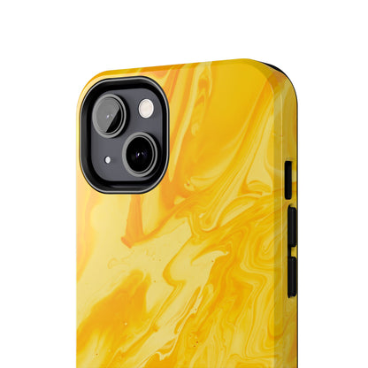 Luxe Yellow Marble iPhone Case – Stunning Golden Marble Texture