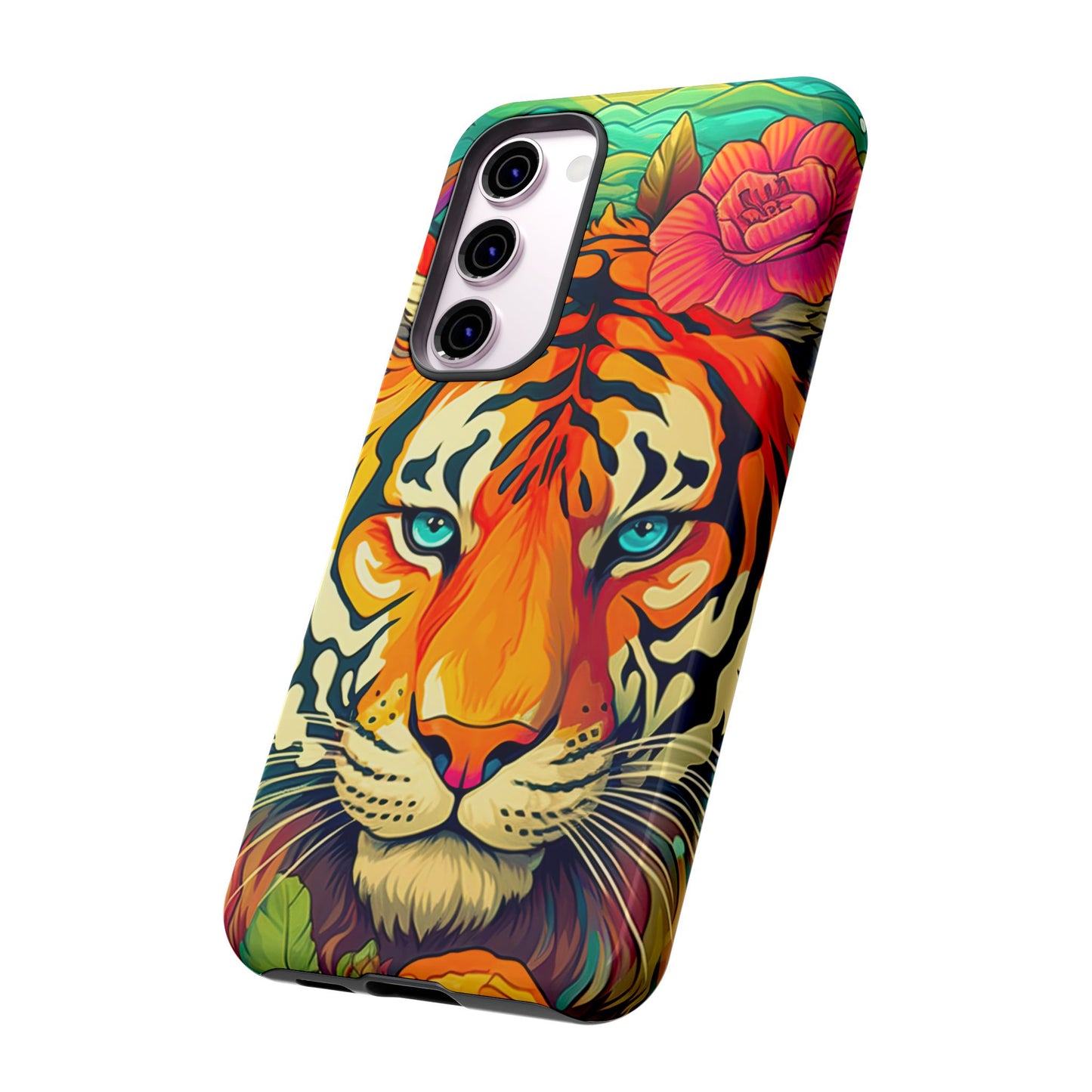 Fierce Rainbow Tiger Art - Samsung Galaxy Case