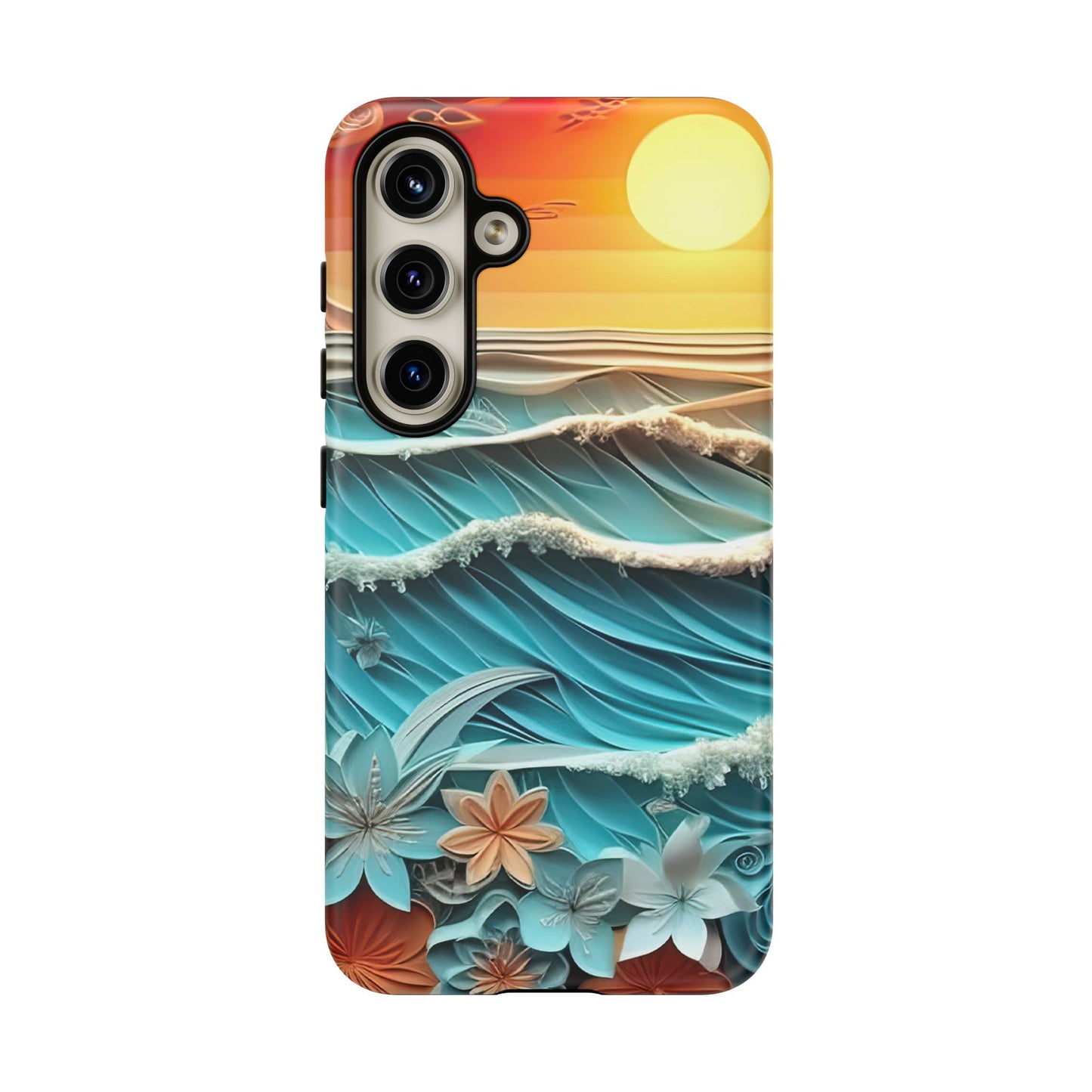 Tropical Sunset Paper Art Ocean – Samsung Galaxy Series Case