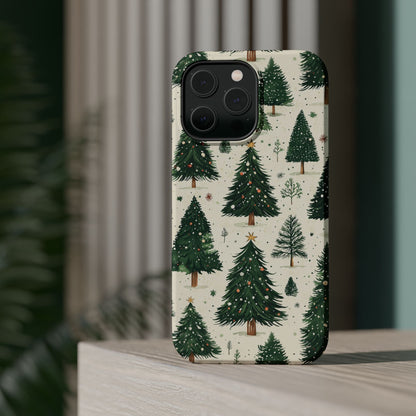 Festive Christmas Tree Forest Pattern – MagSafe iPhone Series Case