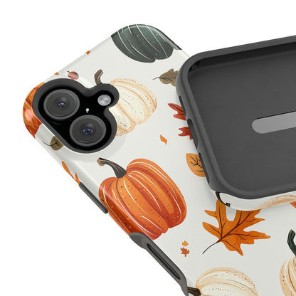 Autumn Pumpkin MagSafe iPhone Case – Fall Leaves and Harvest Design