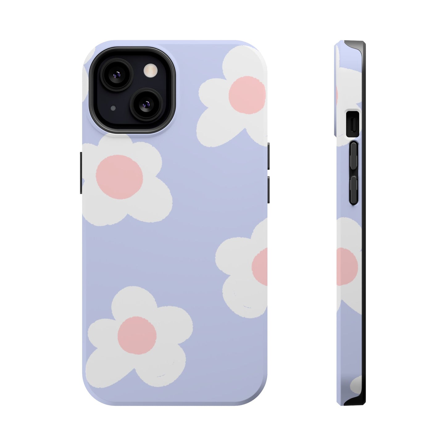 Retro Daisy Pastel Tough MagSafe iPhone Case – Durable Design with Soft Matte Finish