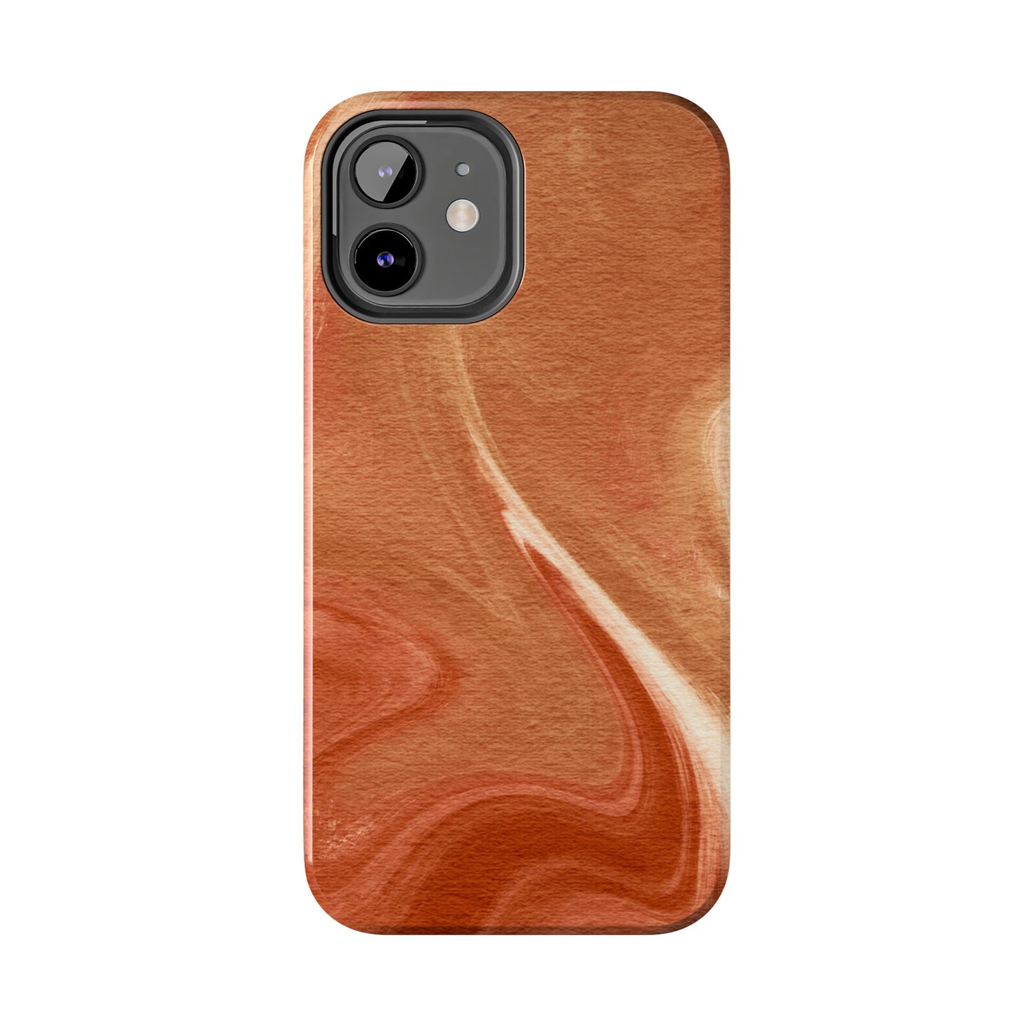 Earthy Terracotta Swirl MagSafe iPhone Case – Elegant Design with Magnetic Precision