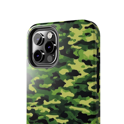 Green Woodland Camouflage – iPhone Case, Sleek and Durable Design