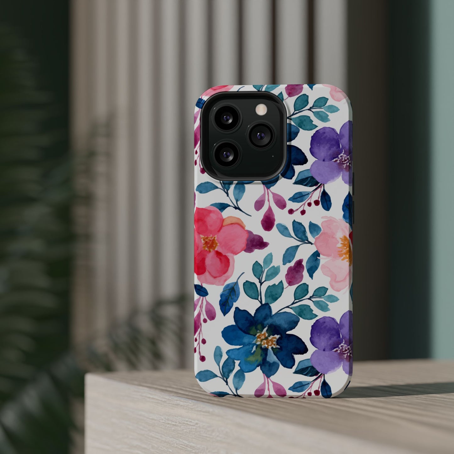 Mystic Bloom – MagSafe Case with Vibrant Watercolor Florals