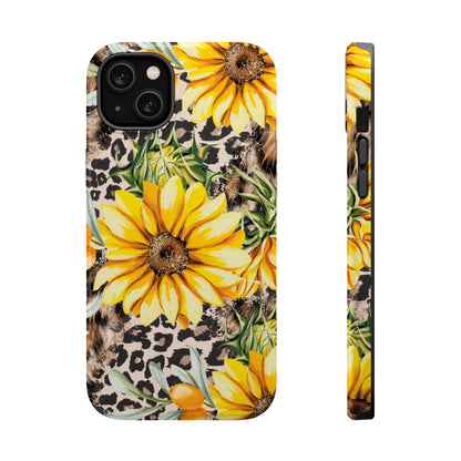 Leopard Sunflower Chic - MagSafe  iPhone Series Case