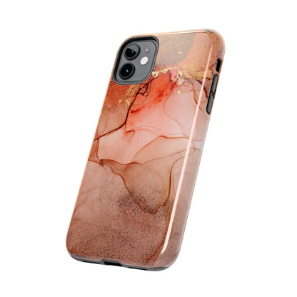 Ruby Red Marble Samsung Galaxy Case - Elegant Red Marble with Gold Accents