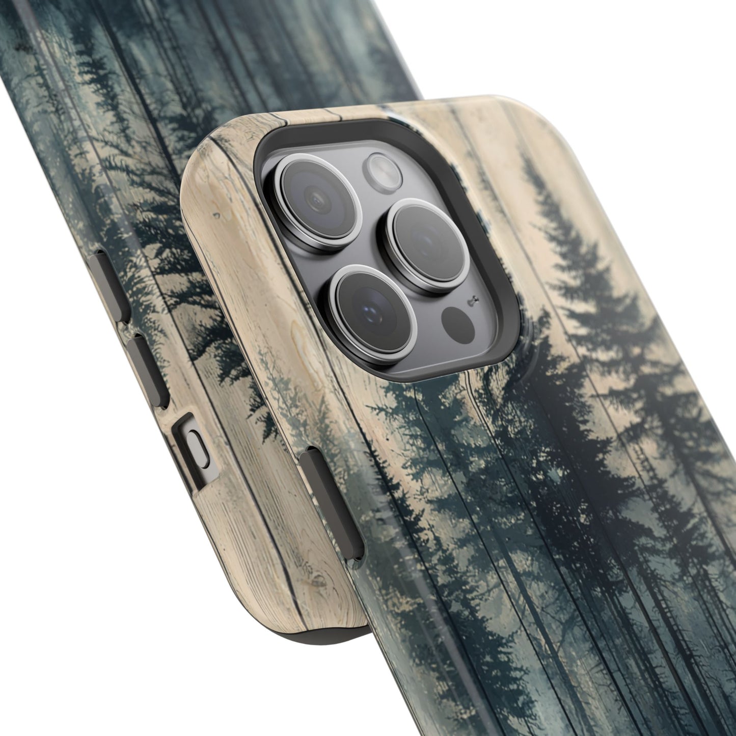 Misty Forest MagSafe iPhone Case - Rustic Nature-Inspired Protective Cover