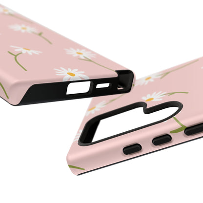 Daisy Delight Tough Samsung Galaxy Case – Cute Floral Design with Dual-Layer Protection