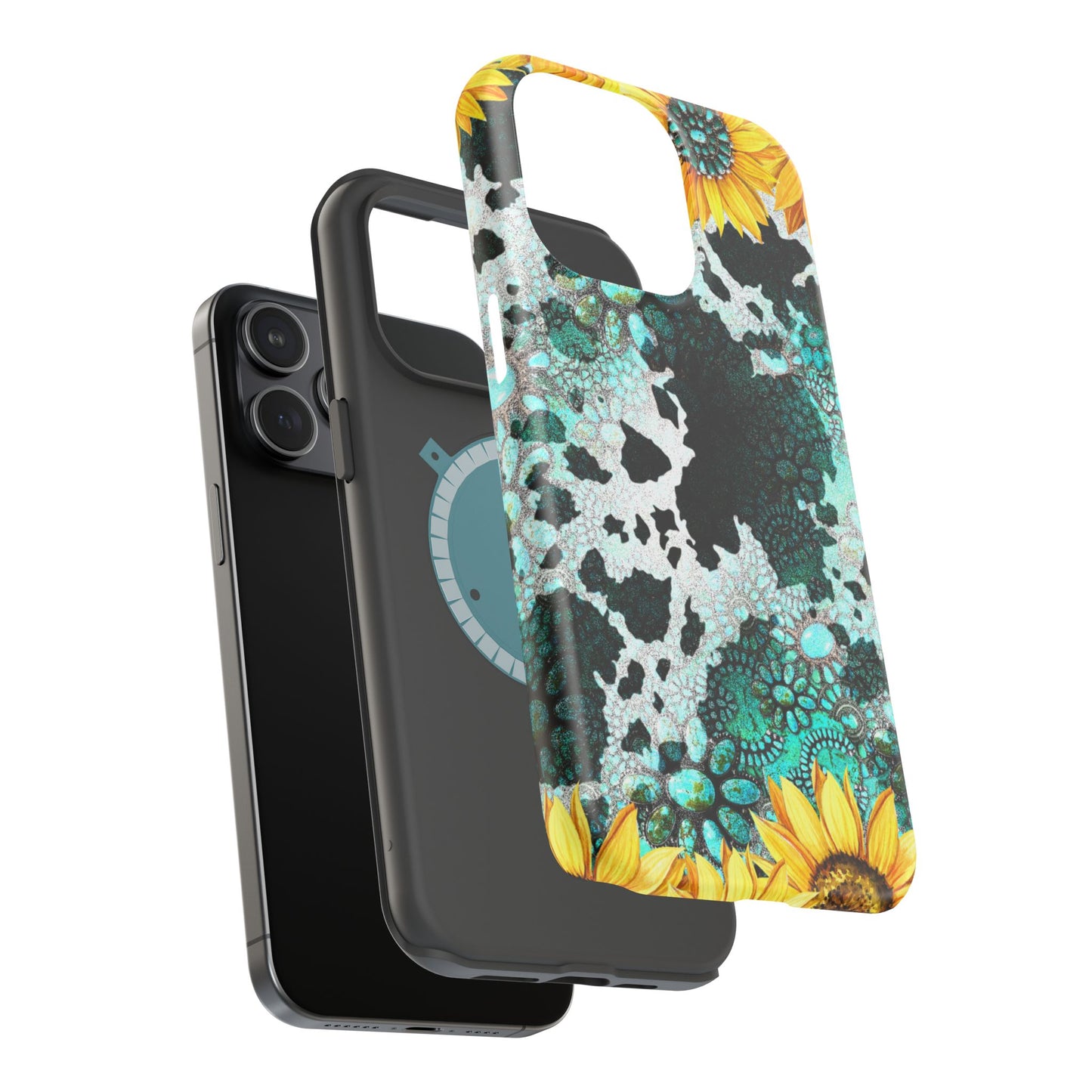 Boho Turquoise Sunflower Lace - MagSafe iPhone Series Case