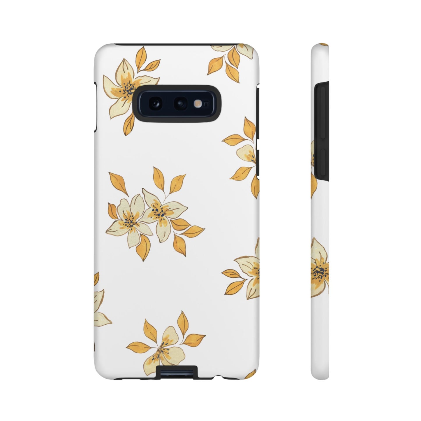 Delicate Yellow Blossom Samsung Galaxy Case – Minimalist Floral Design with Matte Finish