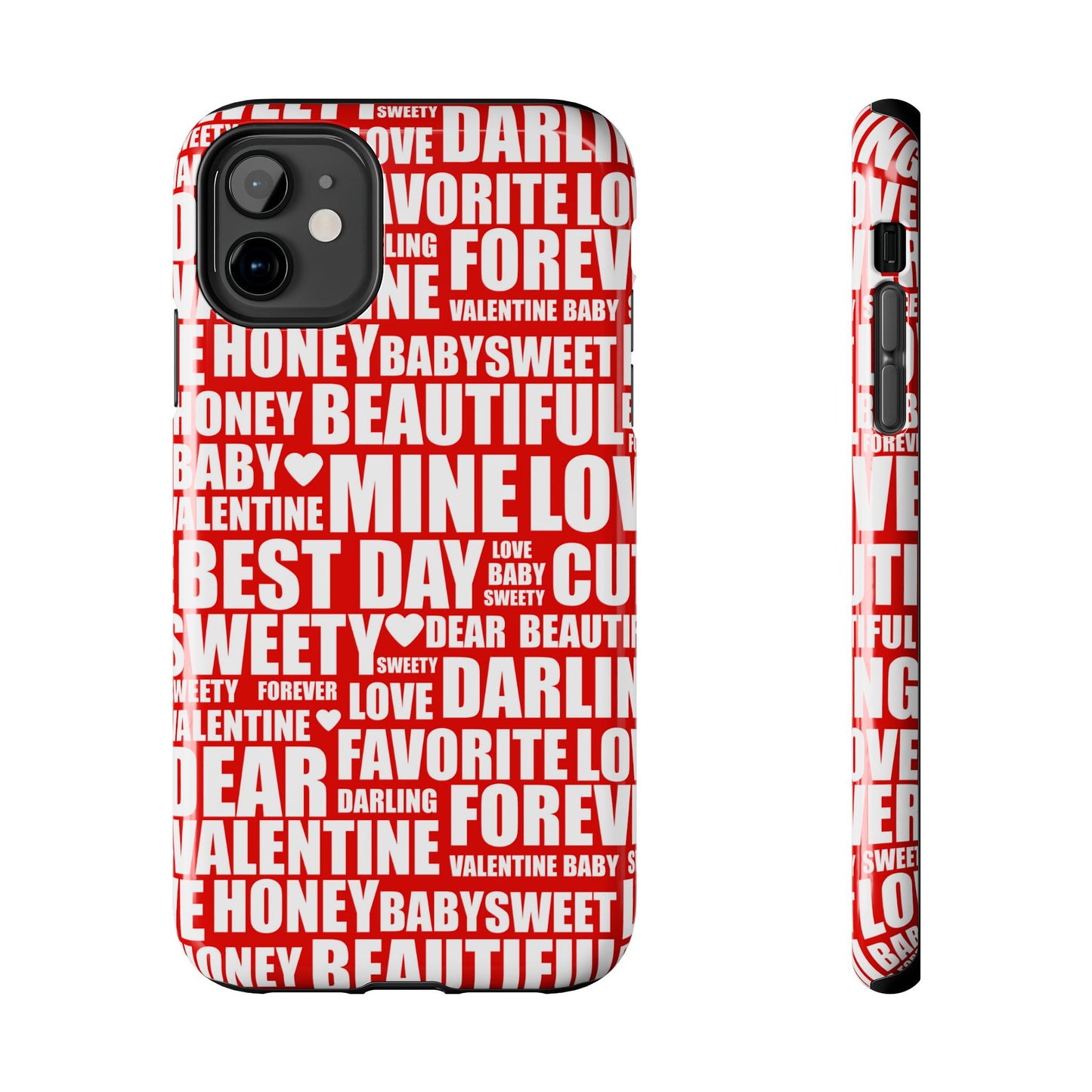 Valentine's Love Typography iPhone Case