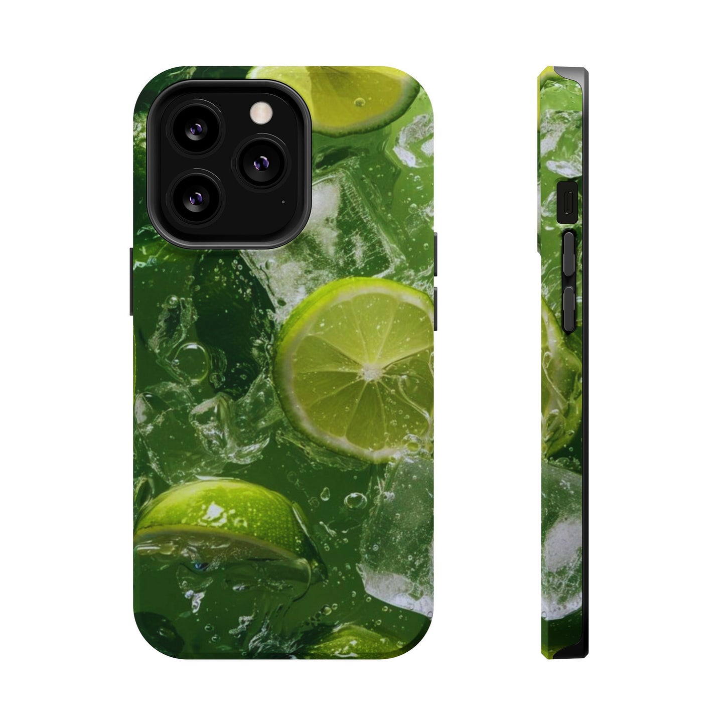 Refreshing Lime Splash MagSafe iPhone Case – Tough Protection, Vivid Dual-Layer Design