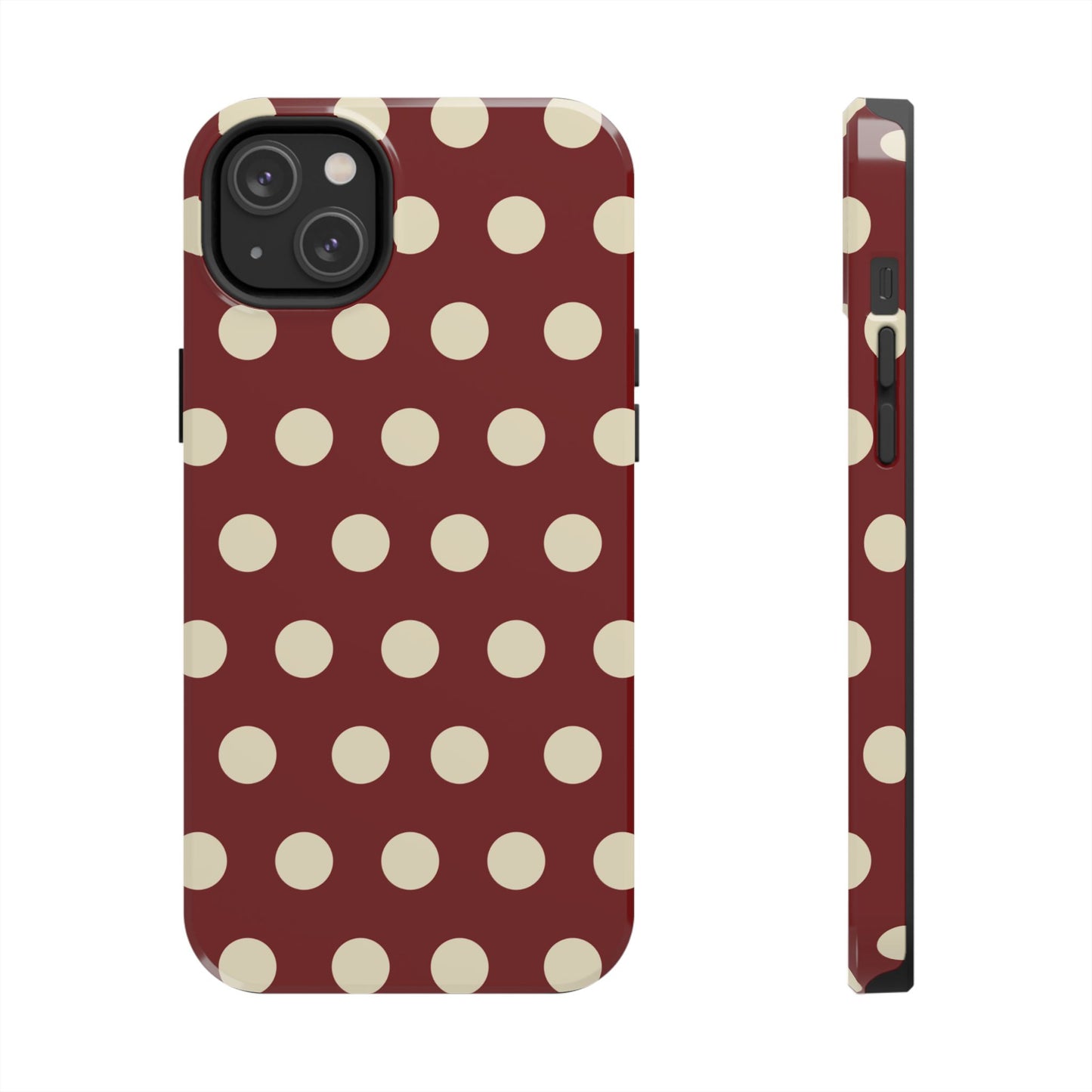 Classic Red & Cream Polka Dots - iPhone Case