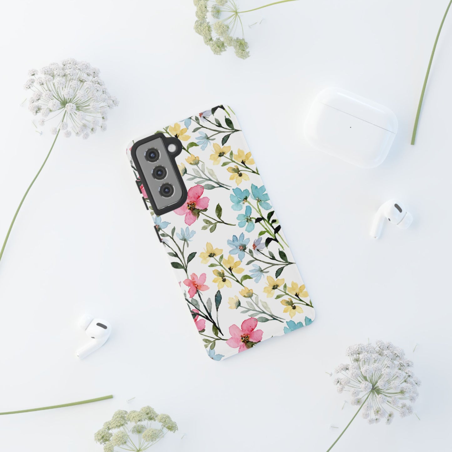 Watercolor Floral Bliss – Samsung Galaxy Case with Pastel Flower Design