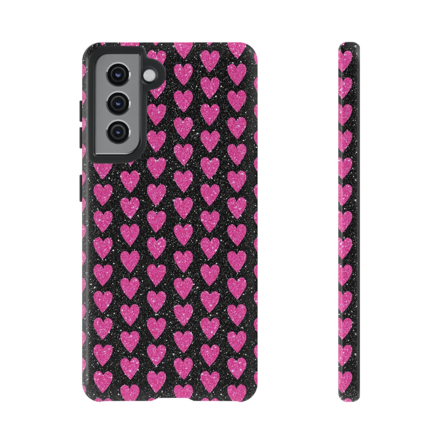 Glitter Pink Hearts Samsung Galaxy Case