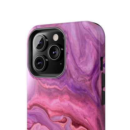 Lavender Dreamscape – iPhone Case with Pink & Purple Marble Swirl