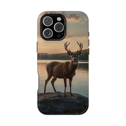 Majestic Stag at Sunset – MagSafe iPhone Case