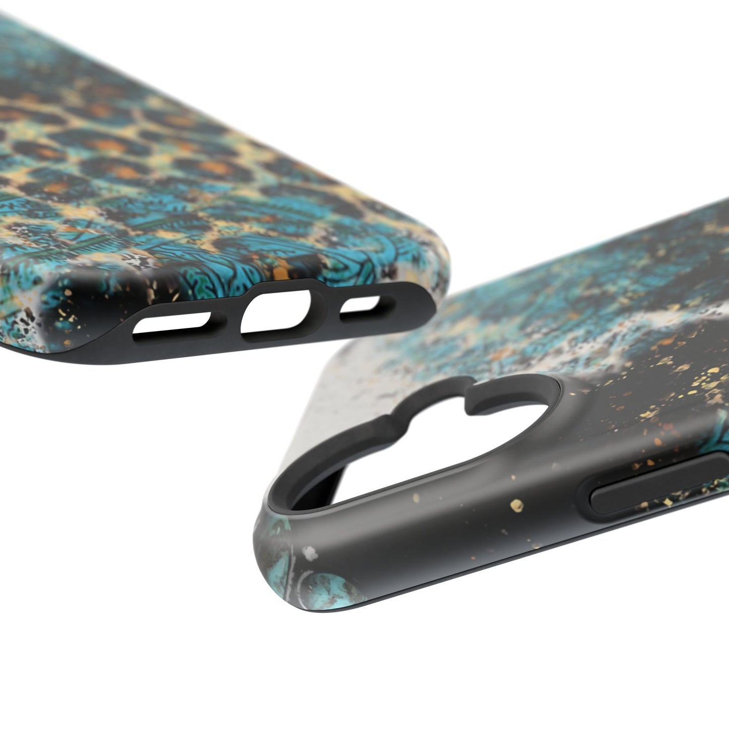 Turquoise Paisley Cowhide Leopard - MagSafe iPhone Series Case