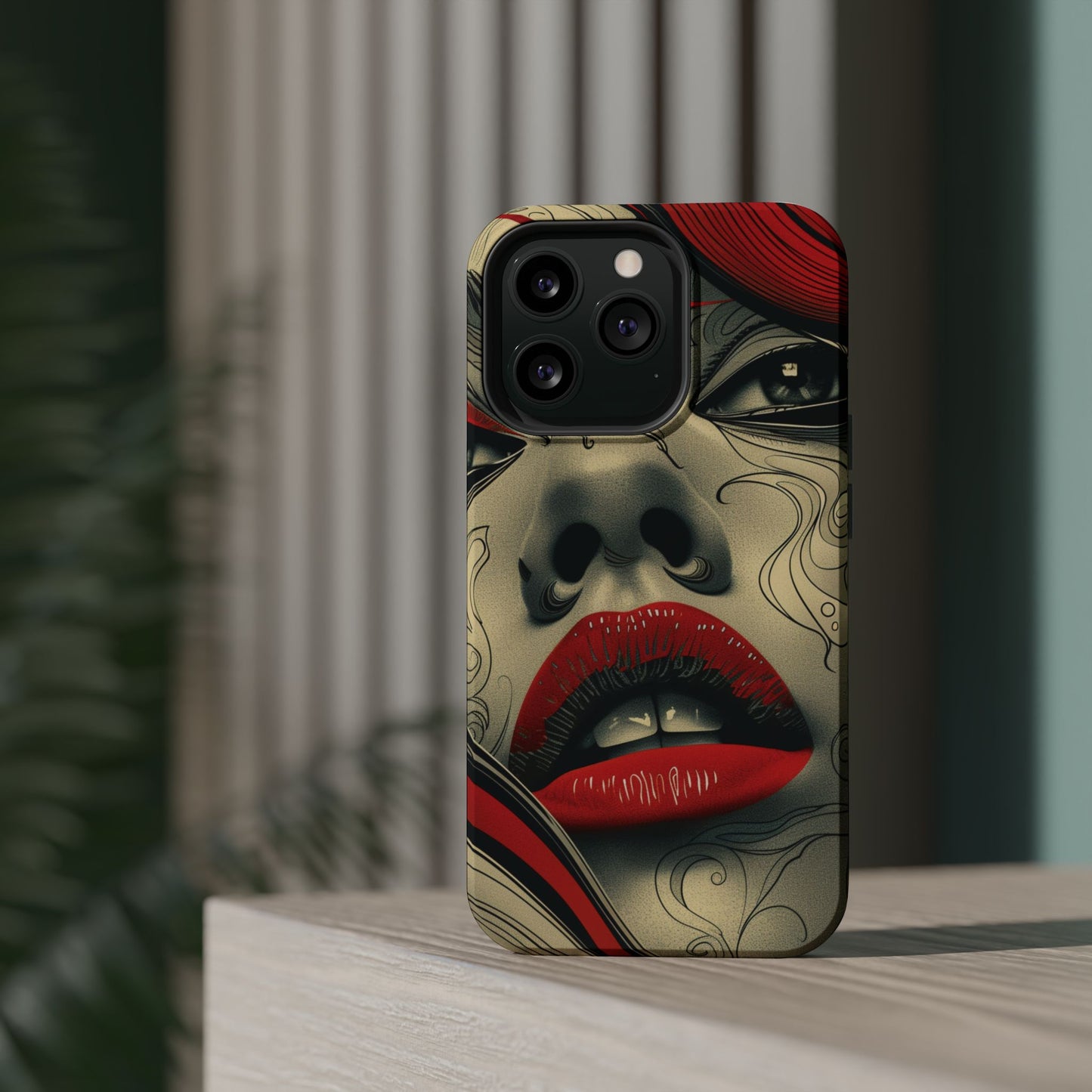 Bold Beauty Red Lips iPhone Case