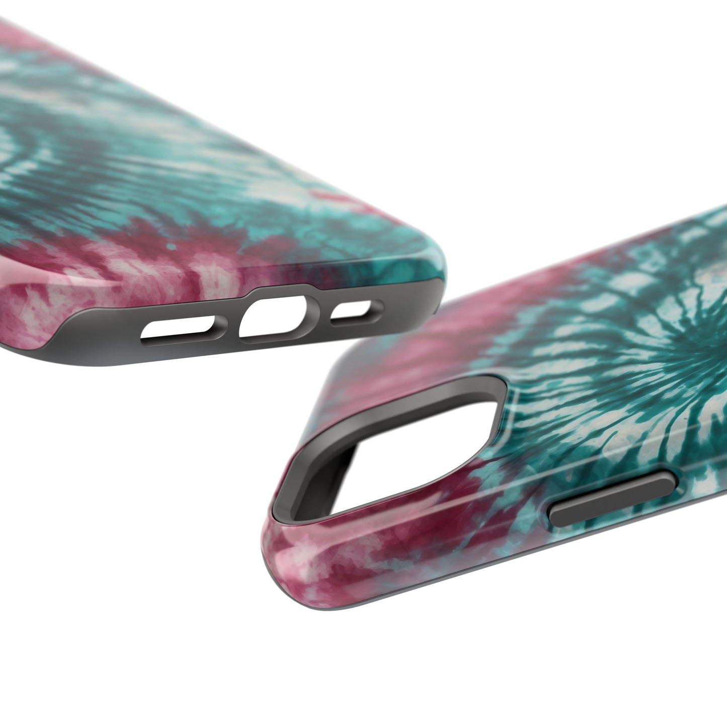 Teal and Pink Tie-Dye MagSafe Case – Stylish and Functional