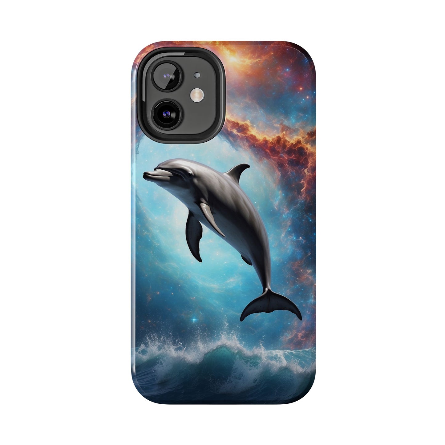 Cosmic Dolphin Space Vibes - iPhone Case