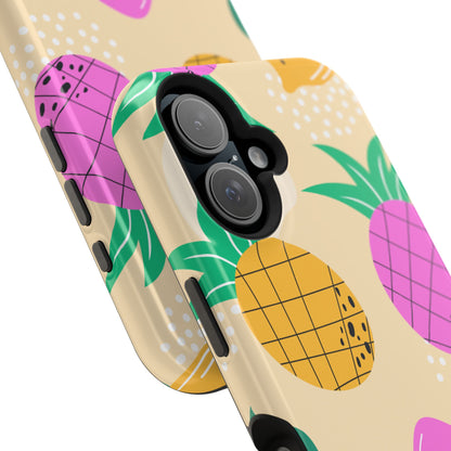 Tropical Pop MagSafe iPhone Case – Fun Pineapple & Lemon Design with Vibrant Summery Colors