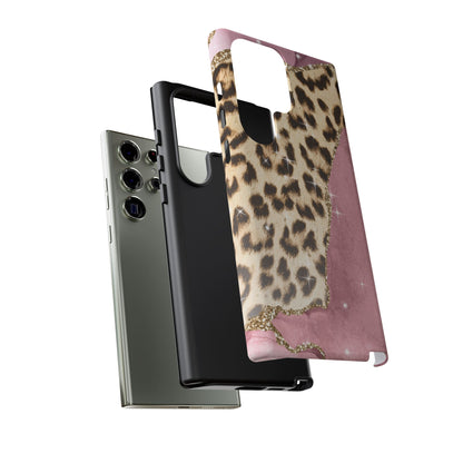 Pink Glam Leopard - Samsung Galaxy Series Case with Glitter Accents