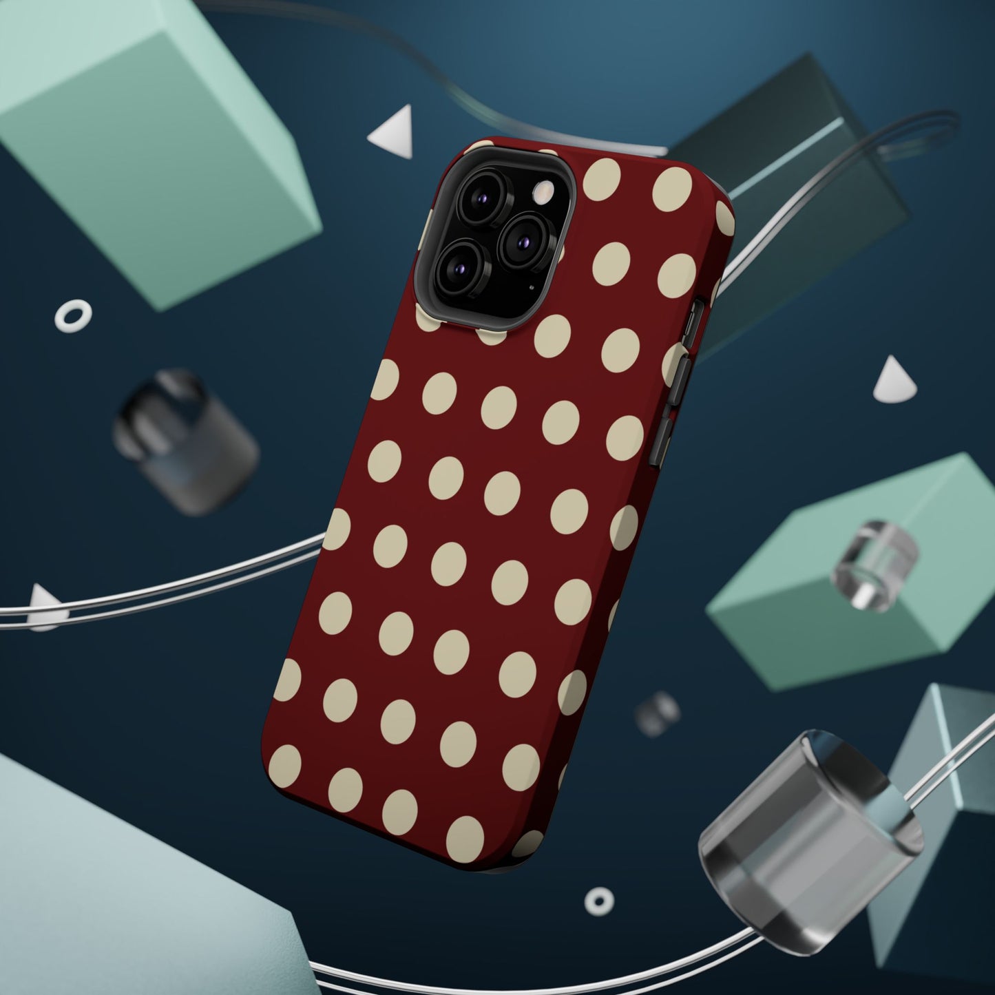 Classic Red & Cream Polka Dots - MagSafe iPhone Case