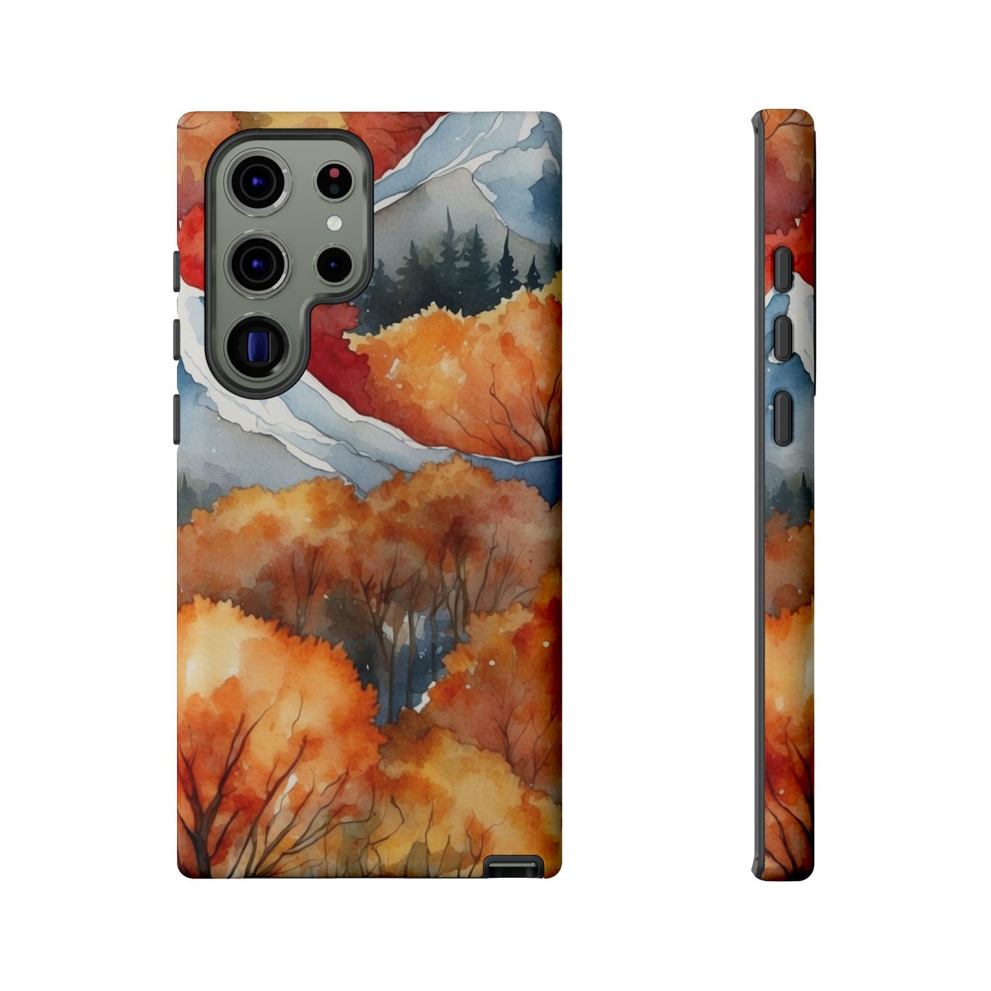 Autumn Mountain Forest Watercolor - Samsung Galaxy Case