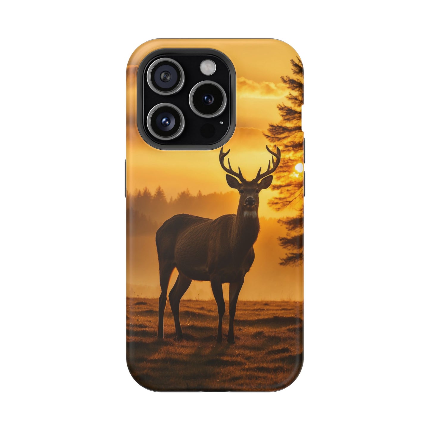 Sunset Majesty: Regal Stag – MagSafe iPhone Case