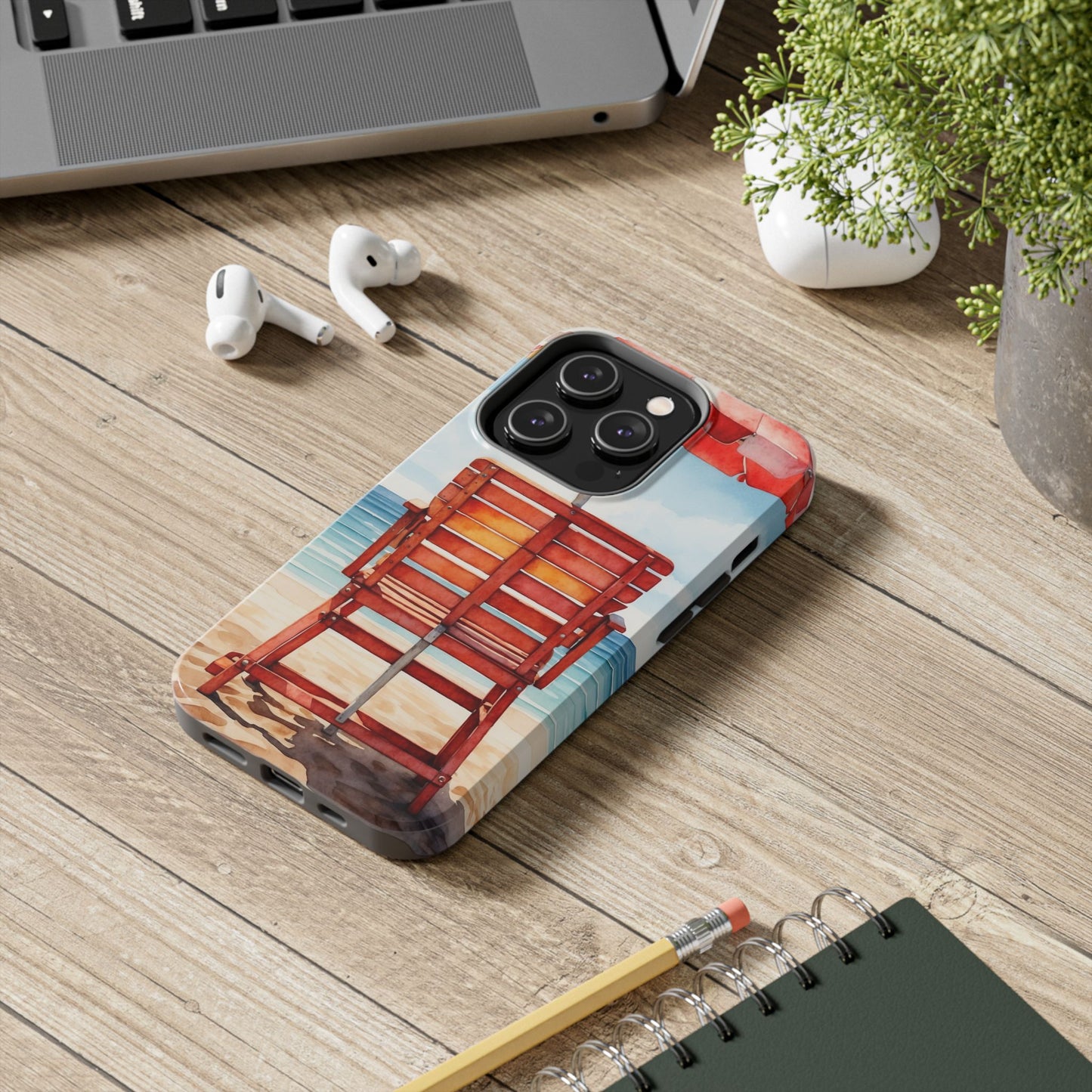 Beachfront Sunset Lounge iPhone Case – Rearview Edition