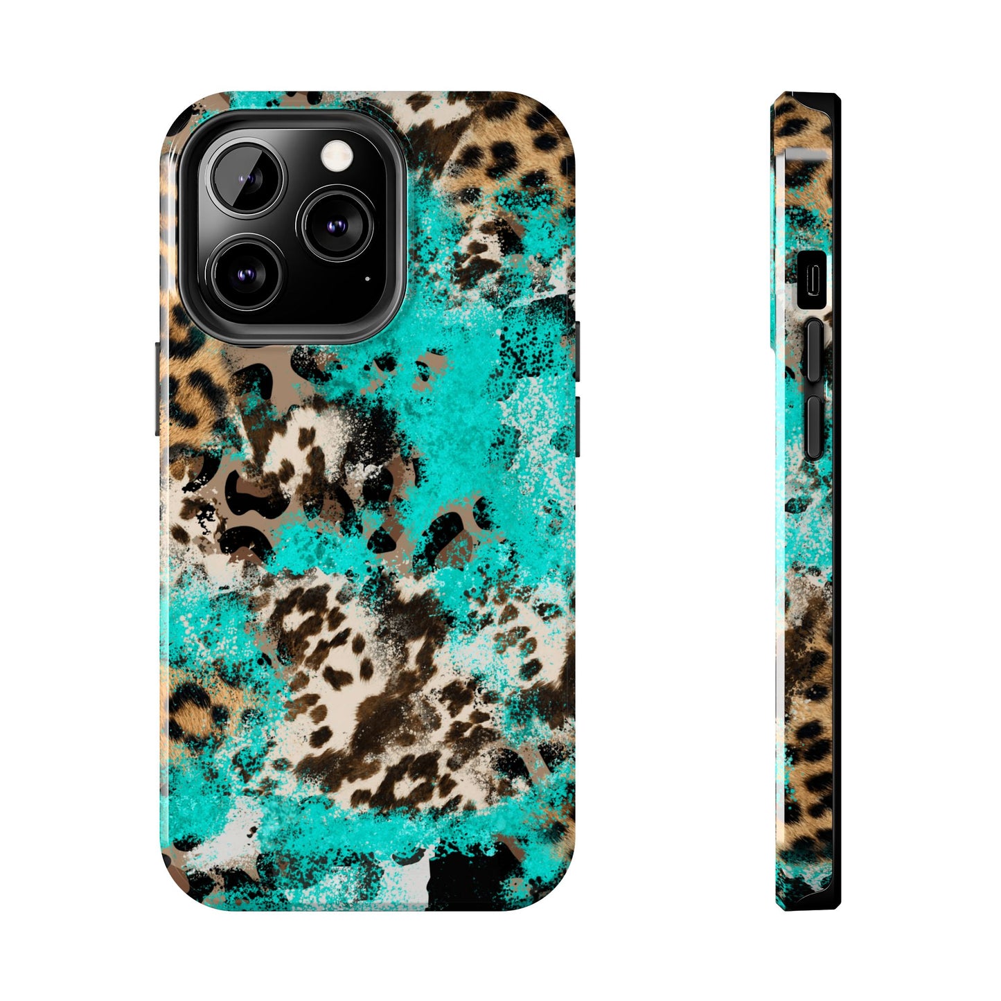 Aqua Splash Leopard - iPhone Series Case