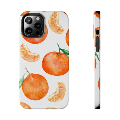 Tangerine Dreams Tough iPhone Case – Watercolor Orange Design, Shockproof Dual Protection - BOGO Cases