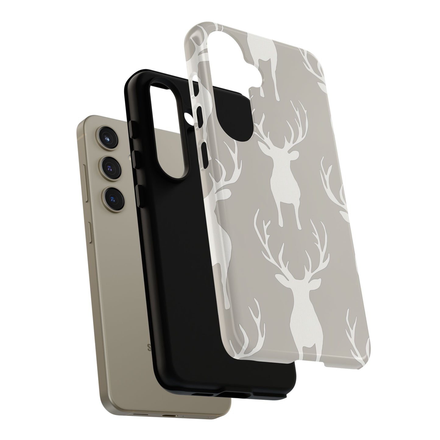 Minimalist Deer Silhouette Pattern – Samsung Galaxy Series Case