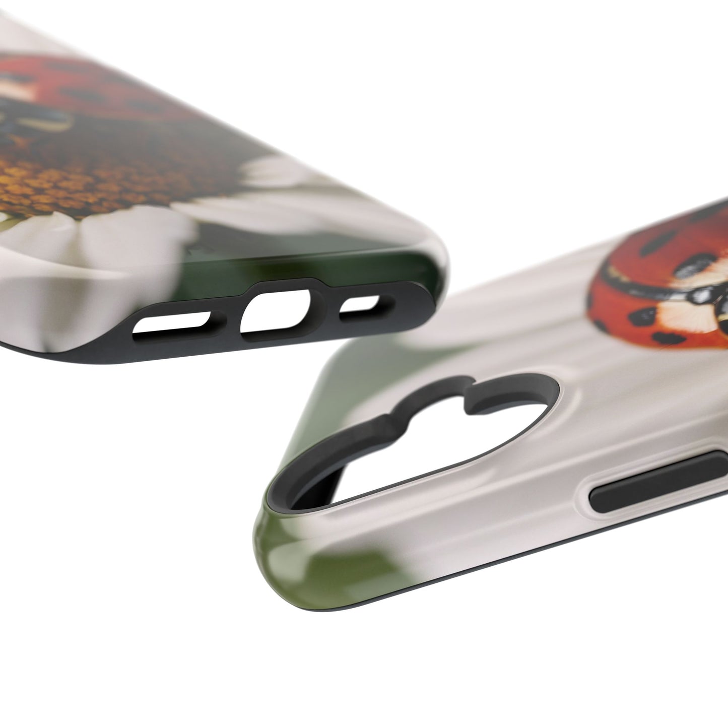 MagSafe iPhone Case: Ladybug on White Daisy