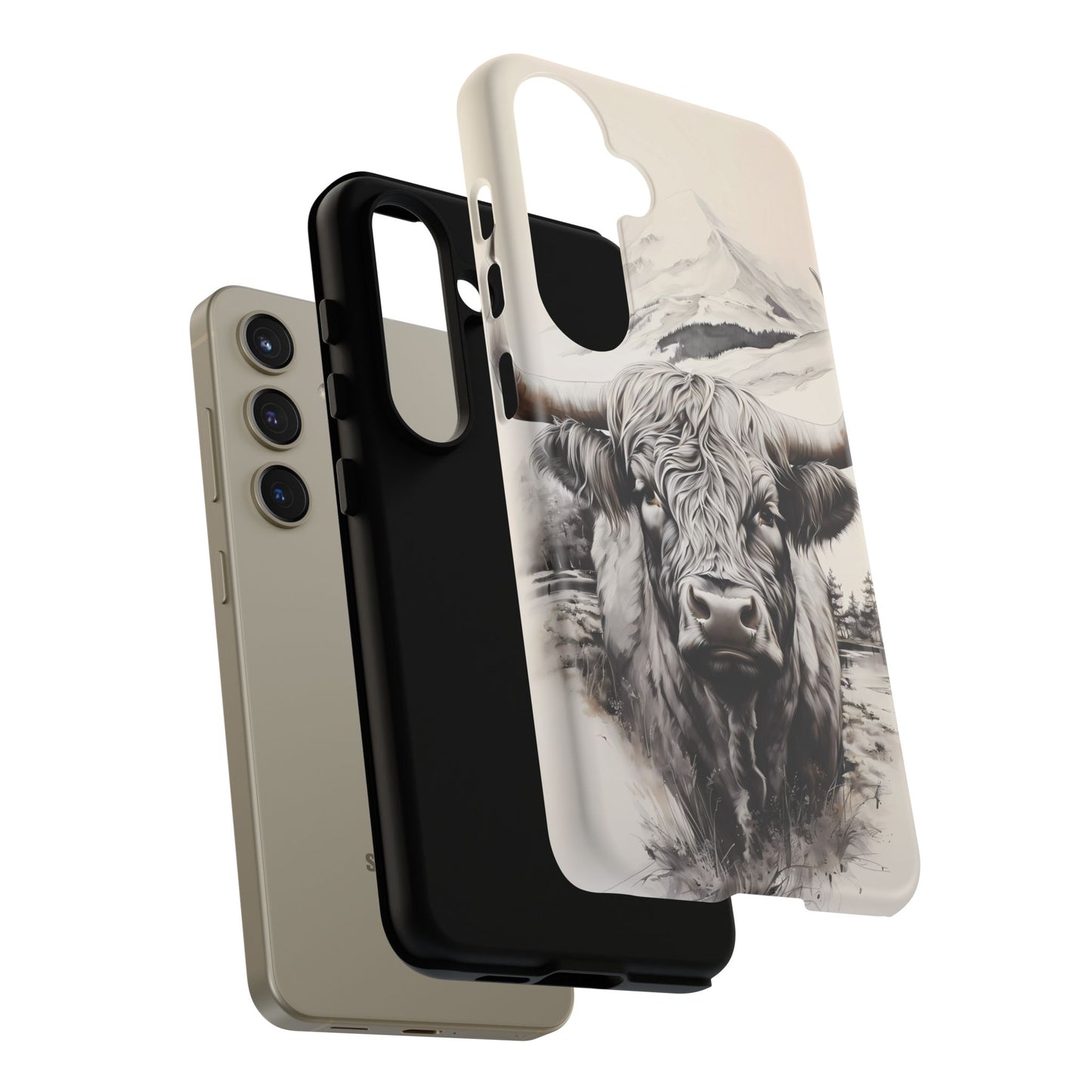 Western Highland Cow Case | Durable Farmhouse Design